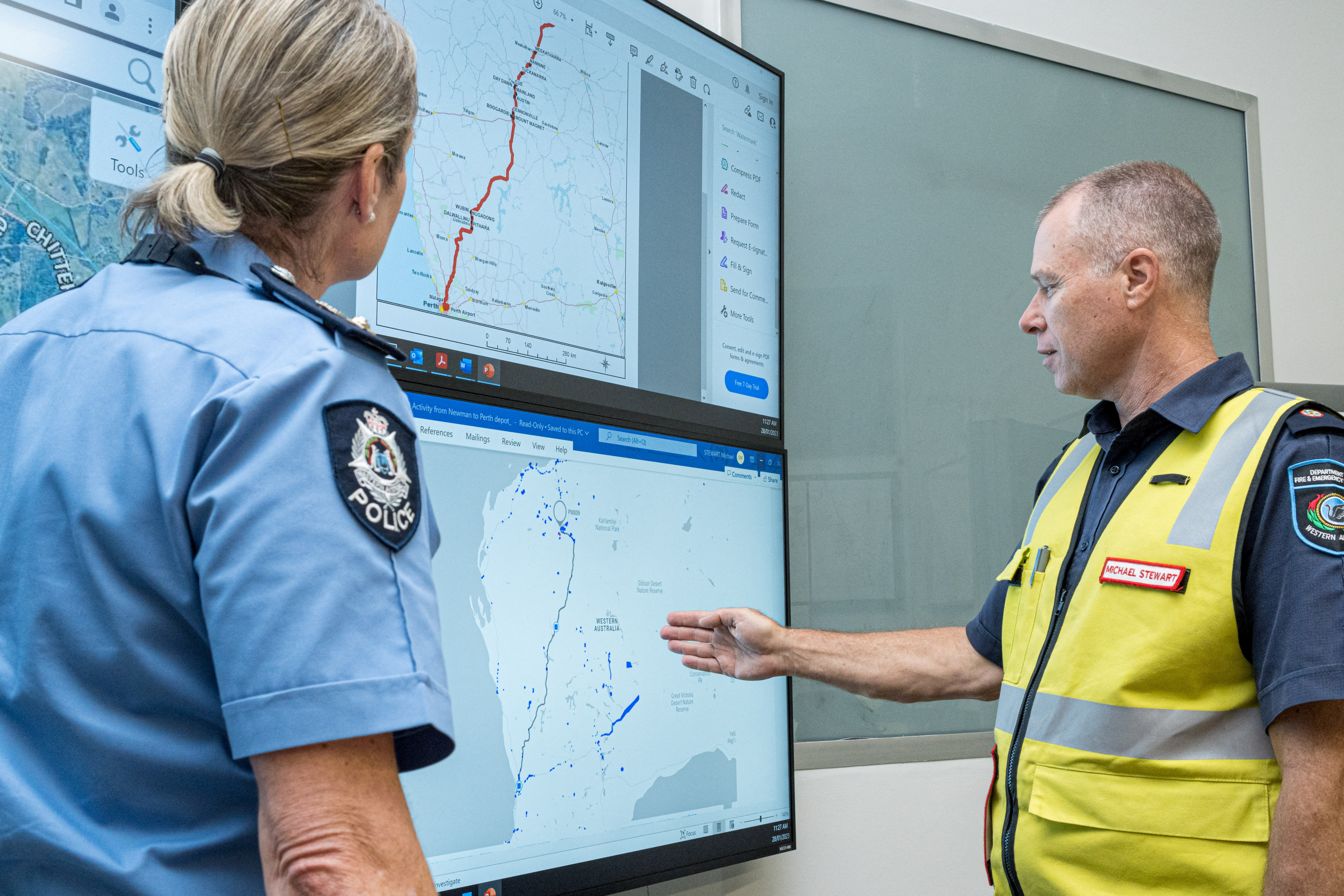 El centro de búsqueda se instaló en el Complejo de Servicios de Emergencia de Cockburn, Australia (Department of Fire and Emergency Services/Handout via REUTERS)