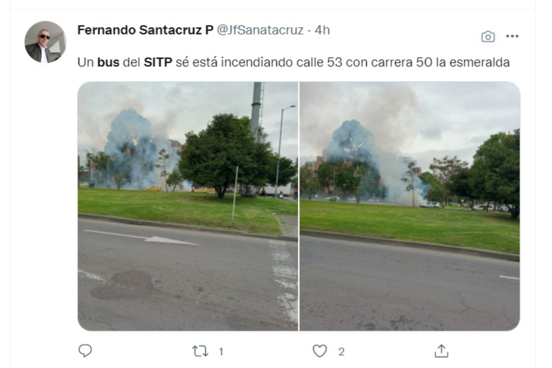 Ciudadanos reportan incendio en Twitter