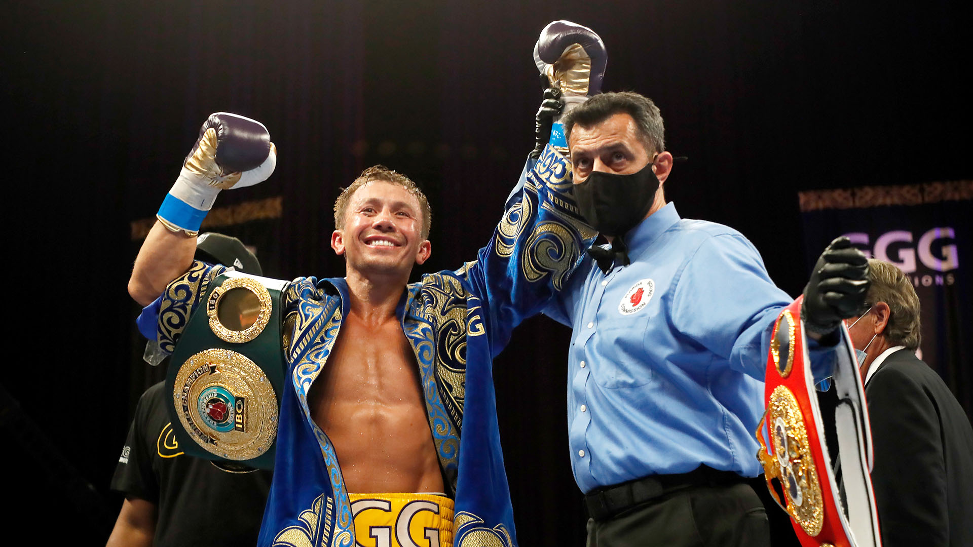 Gennady Golovkin es el actual campeón del peso mediano por la AMB, FIB y OIB(Foto: Cliff Hawkins/Getty Images/AFP)