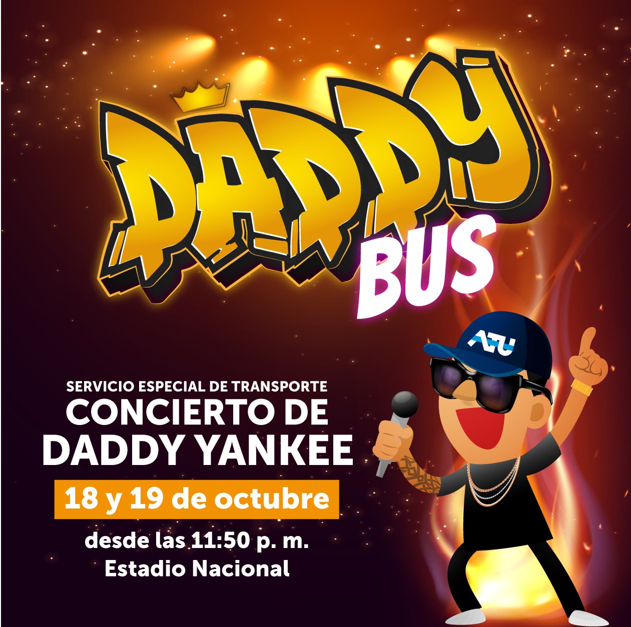 Daddy Bus para los asistentes al concierto de Daddy Yankee