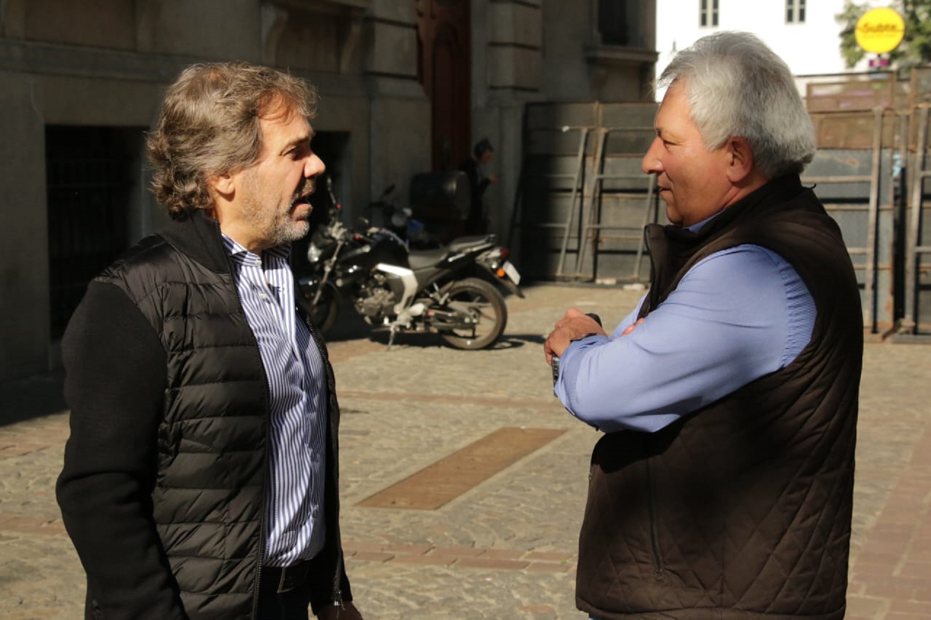 Alberto Pérez, armador político de Daniel Scioli, y Claudio Ferreño, jefe del bloque de legisladores del FDT y presidente del partido ParTE