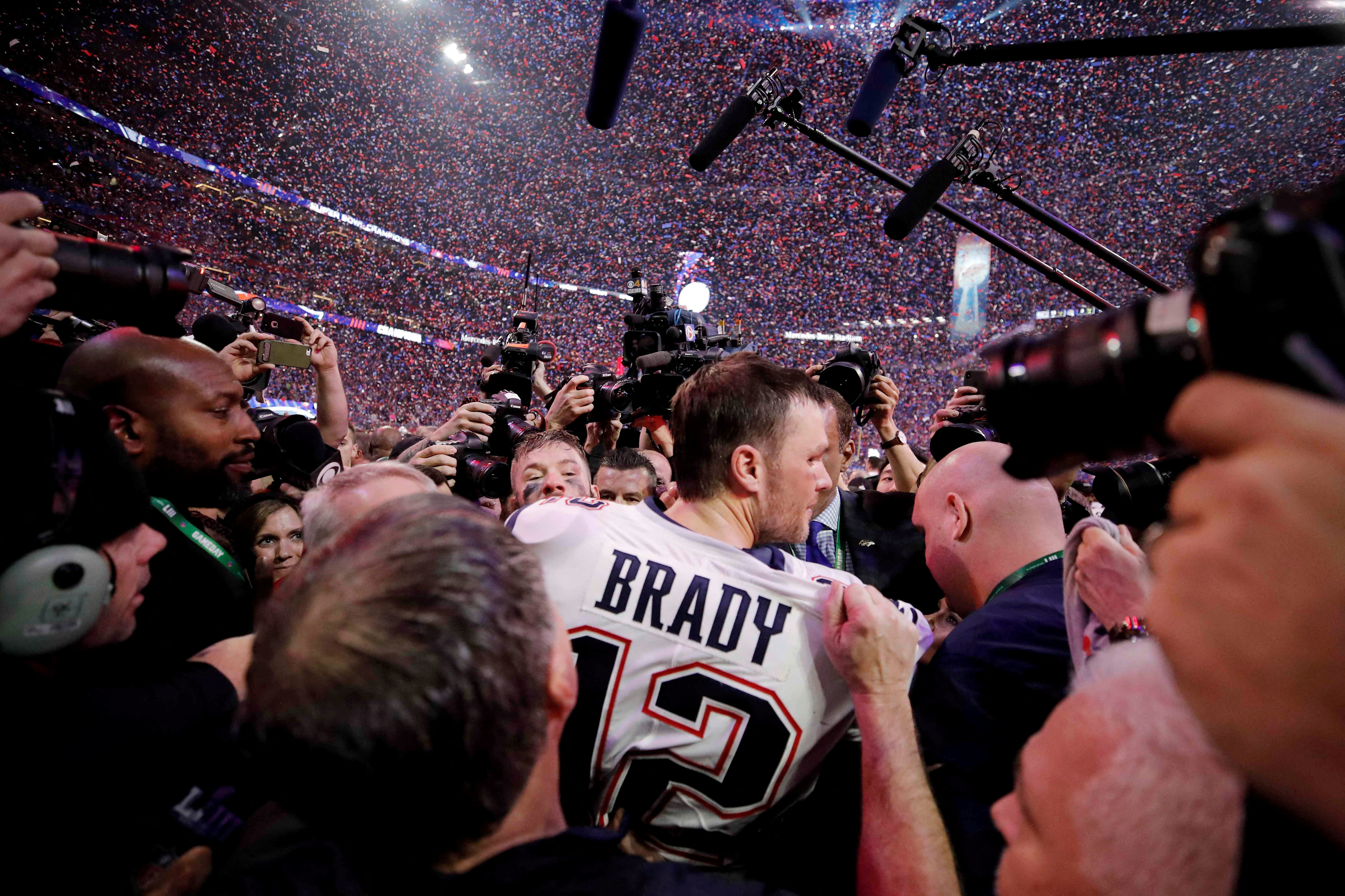 FOTO DE ARCHIVO: Tom Brady, de los New England Patriots, celebra la victoria en la Super Bowl LIII, el 3 de febrero de 2019 (Reuters)