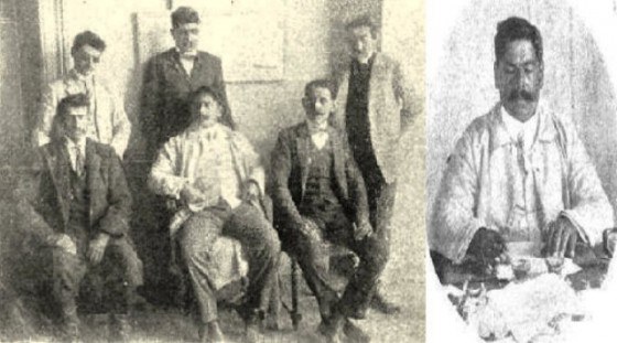 El comisario José Torino y alguno de sus policías. 