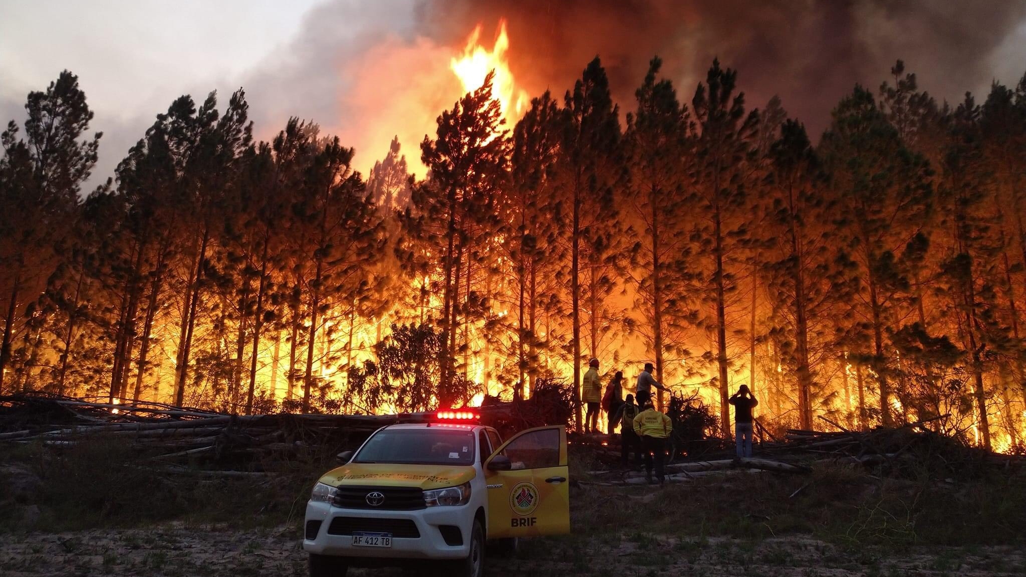 Los incendios en Corrientes en Argentina. El fuego afectó a más de 1 millón de hectáreas, el 12% de la superficie total de la provincia (Fotos: Twitter @AMBLUISM)