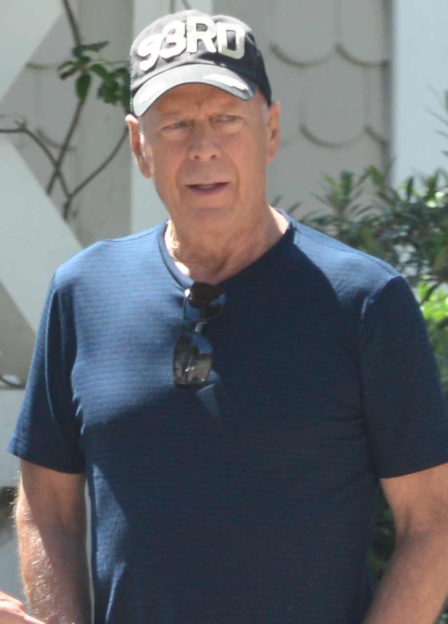 Bruce Willis went to lunch at Shutters On The Beach in Santa Monica and took photos with his followers on the way out.  The actor, who announced his retirement, was seen very happy
