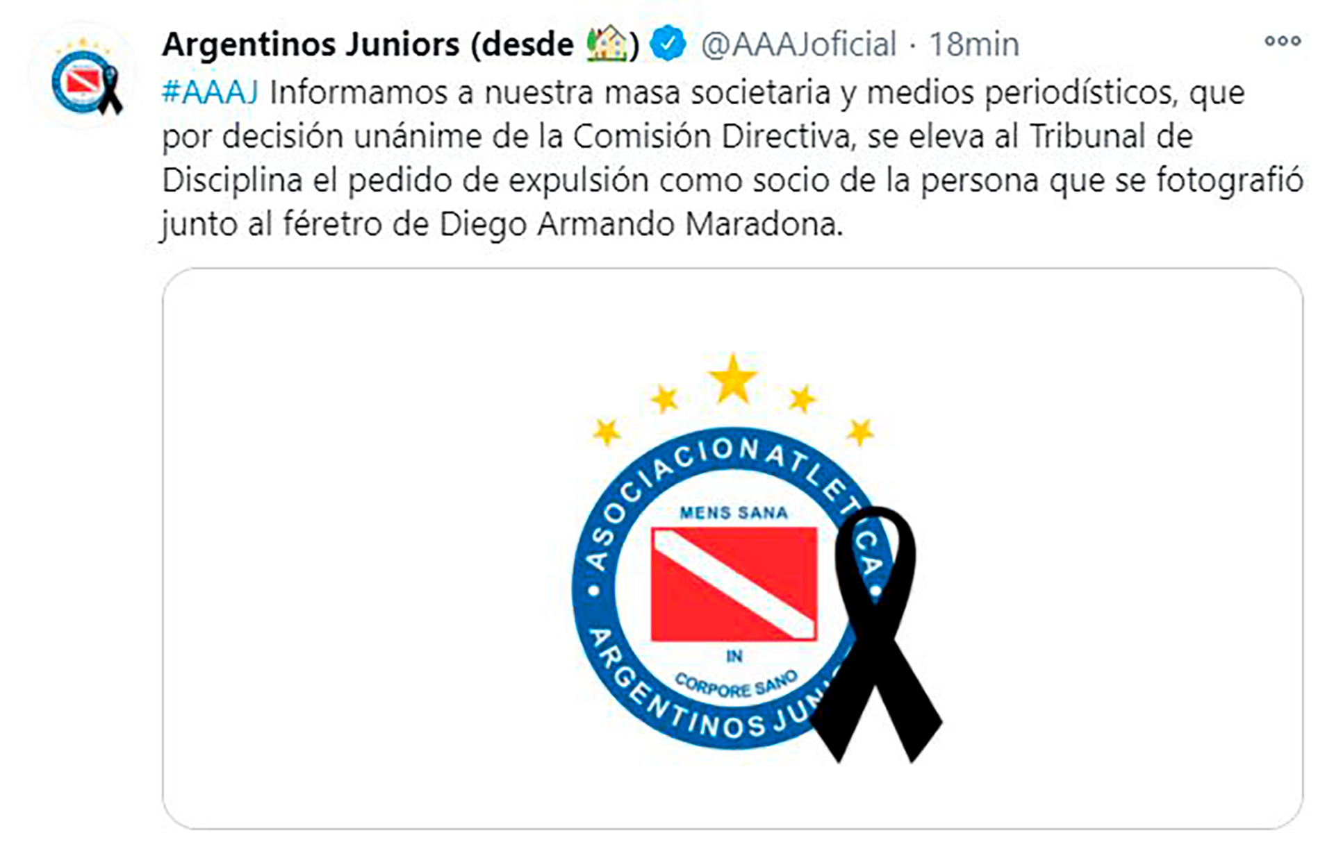 Molina fue desvinculado del Club Argentinos Juniors de donde, paradójicamente, era socio.