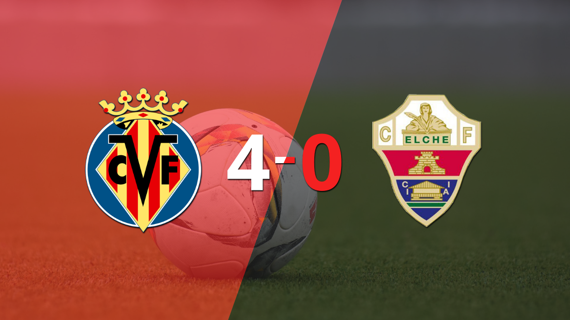 Villarreal sentenció con goleada 4-0 a Elche