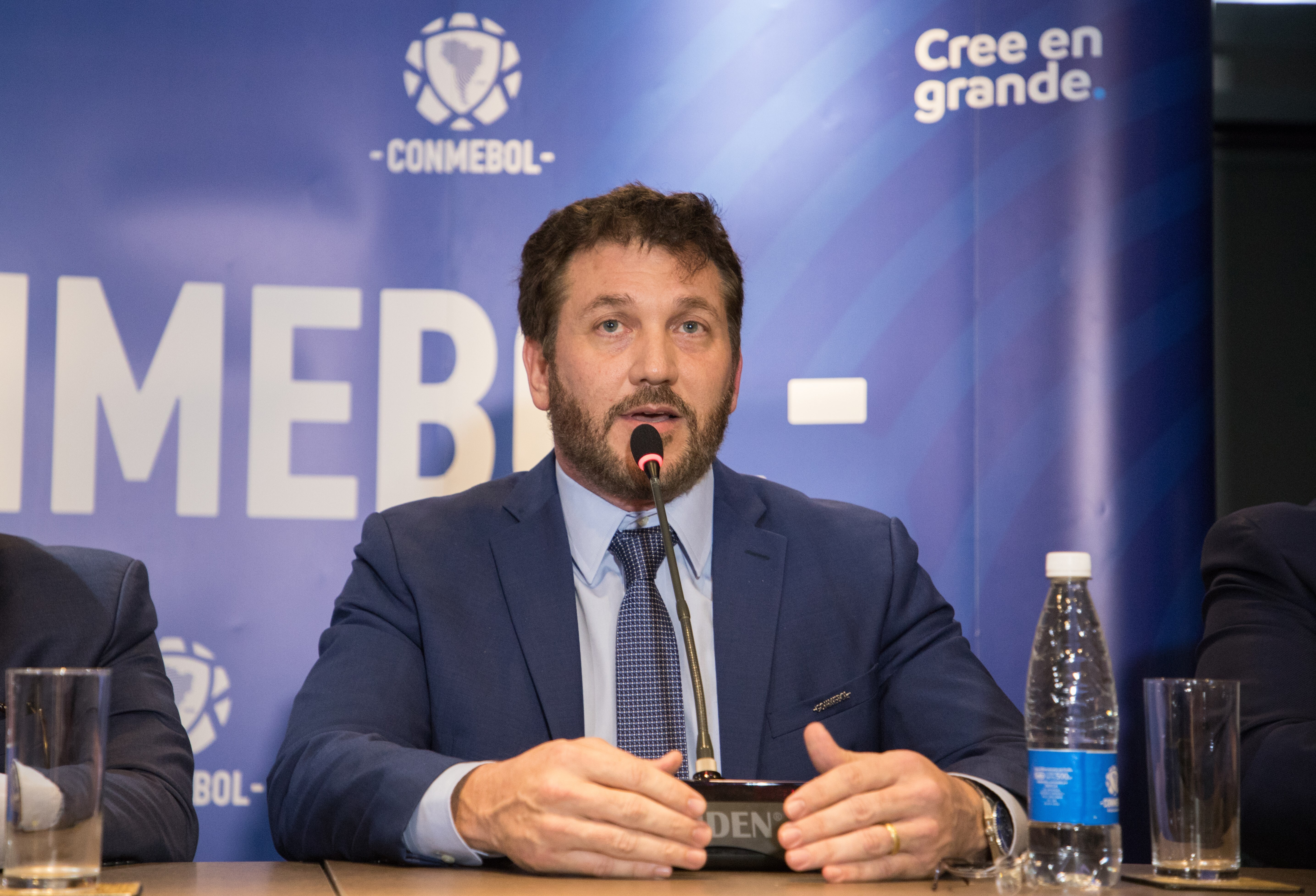 Alejandro Domínguez, presidente de la Confederación Sudamericana de Fútbol (Conmebol) (EFE/Nathalia Aguilar/Archivo)
