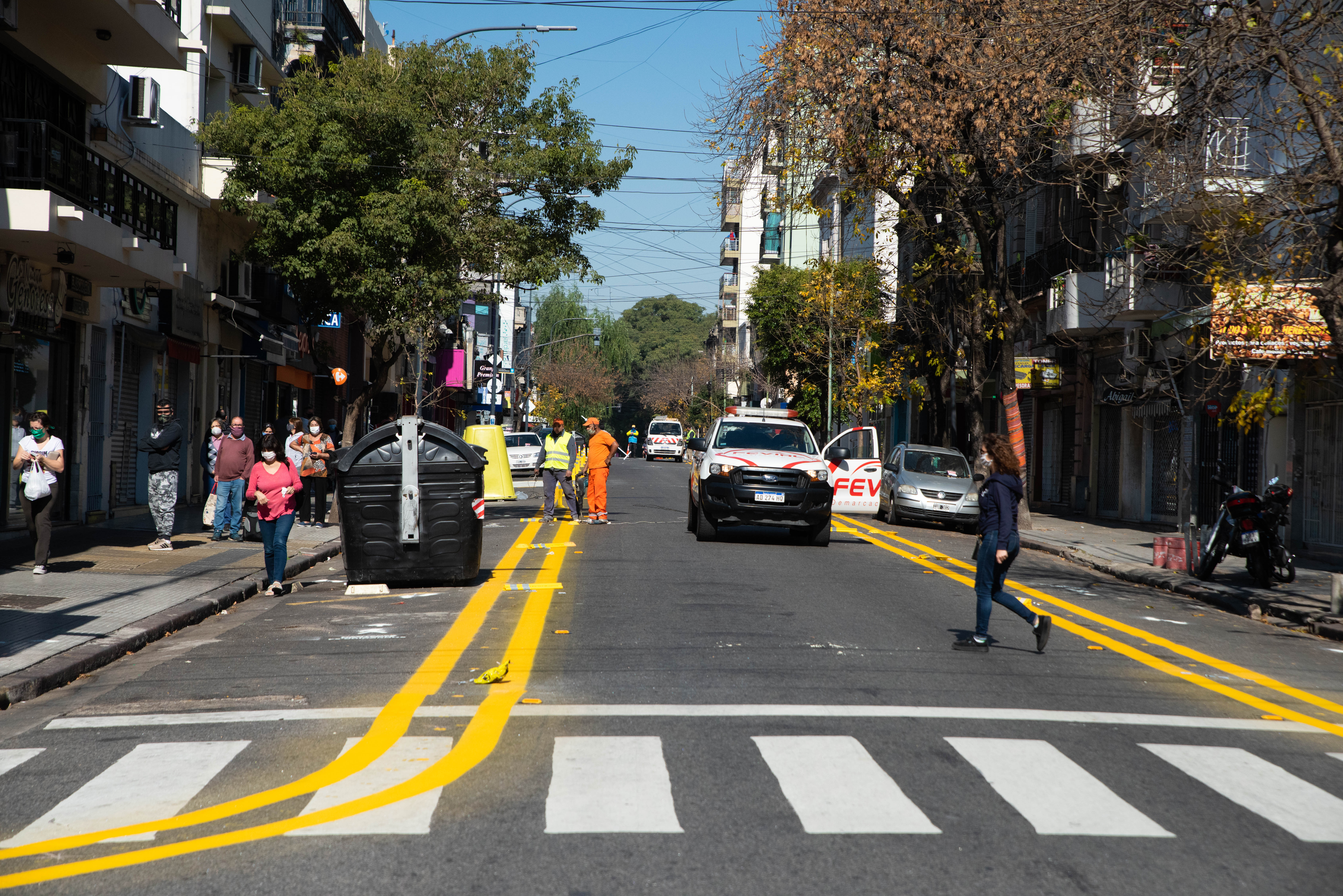 El Gobierno porteño anunció que más de 100 espacios de la ciudad se volverán peatonales a través de demarcaciones