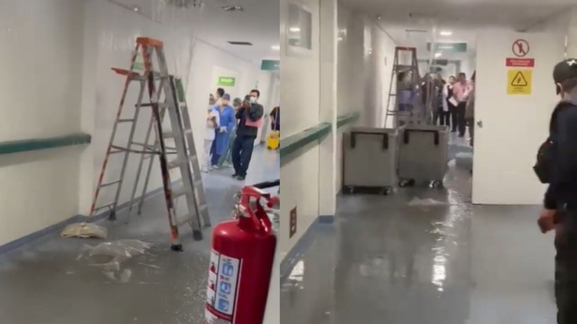 Colapsó el techo de un hospital del IMSS por lluvias en Cuautlancingo, Puebla