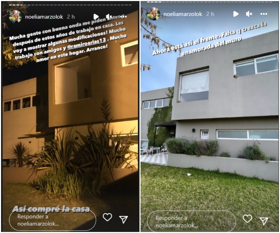  Noelia Marzol mostró el antes y el después del frente de su propiedad