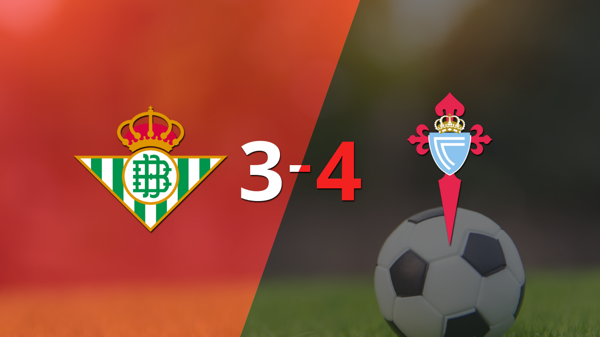Gabriel Veiga marca un doblete en la victoria 4-3 de Celta ante Betis