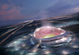 LUSAIL CITY, QATAR:  In this handout illustration provided by Qatar 2022, the Qatar 2022 Bid Committee today unveiled detailed plans for the iconic Lusail Stadium. With a capacity in excess of 86,000 and surrounded by water,  the stadium would host the World Cup Opening Match and Final if Qatar wins the rights to stage the 2022 FIFA World Cup. If Qatar is awarded the honour of staging the 2022 FIFA World Cup, construction of the Lusail Stadium will start in 2015 and be completed in 2019.  It will retain its full capacity after 2022. (Illustration by Qatar 2022 via Getty Images)