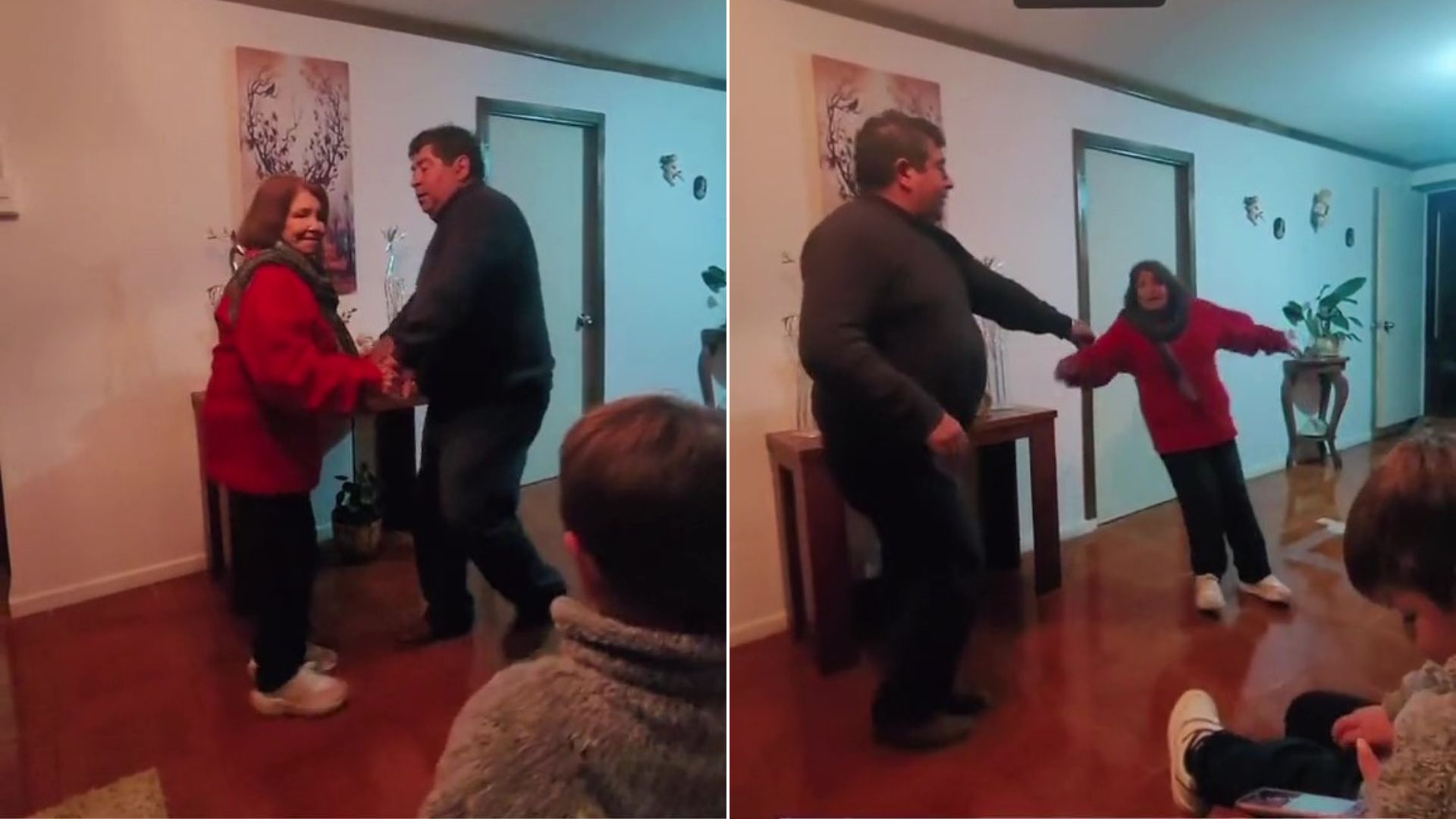Una abuela se sumó a un simple baile en familia pero terminó de la peor manera