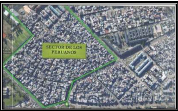 El "sector de los peruanos" en la Villa 1-11-14.