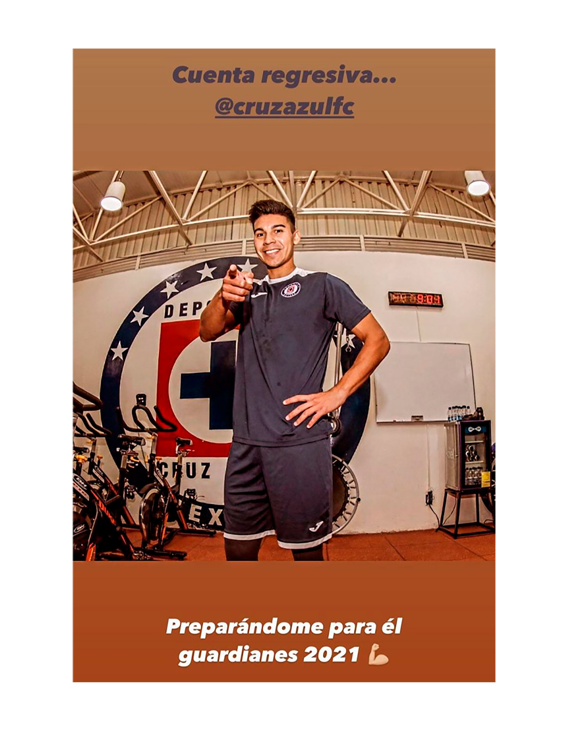 Guillermo Fernández compartió una historia en Instagram con la cabeza puesta en Cruz Azul