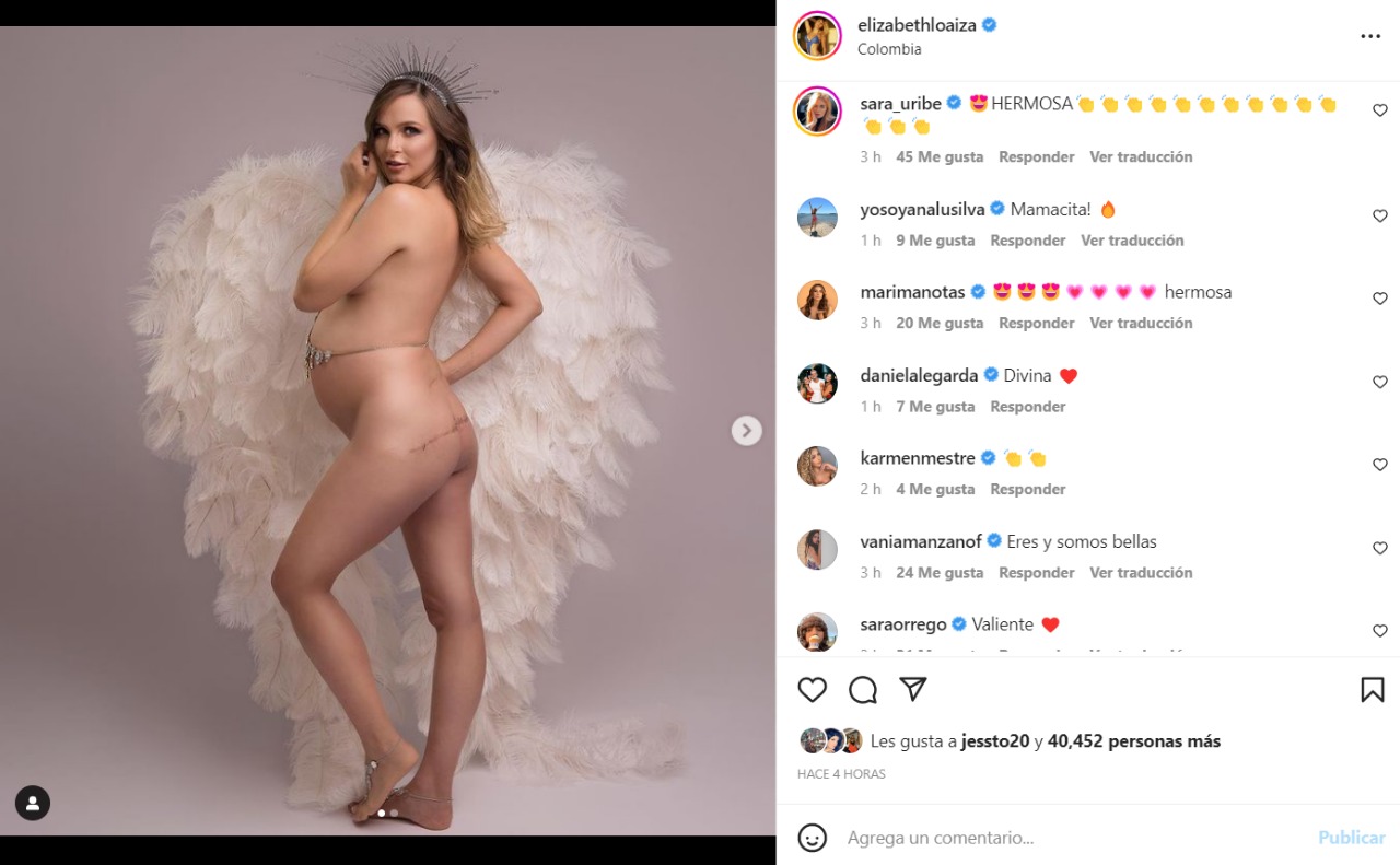 Elizabeth Loaiza mostró su por biopolímeros con desnudo en Instagram -