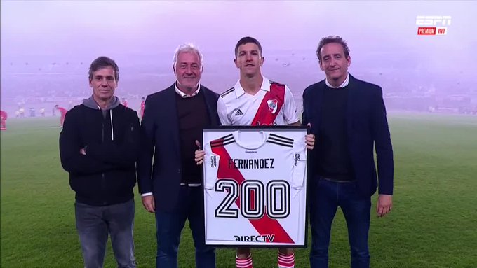 Nacho Fernández llegó al partido número 200 con la camiseta de River Plate