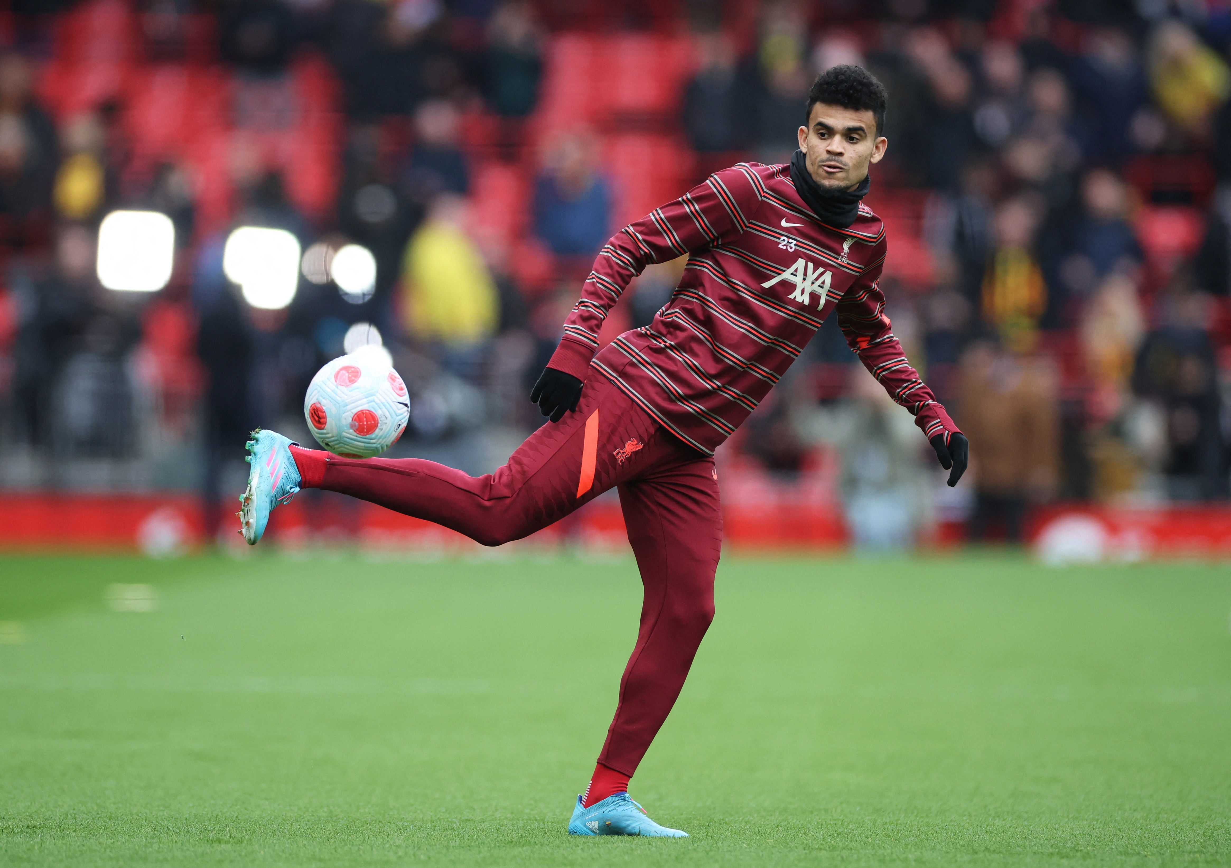 Luis Díaz suma dos goles vistiendo la camiseta del Liverpool. REUTERS/Phil Noble