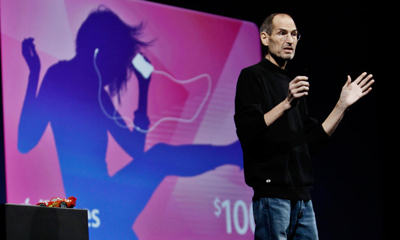 Steve Jobs en una de sus últimas charlas antes de morir (AP)