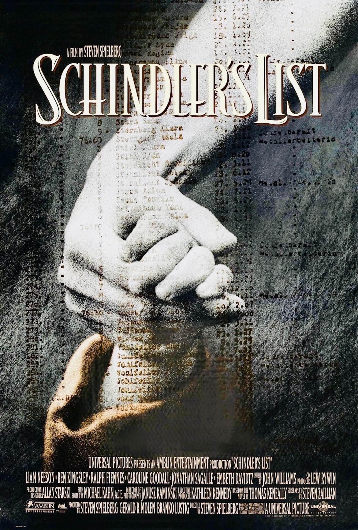 El póster de La lista de Schindler