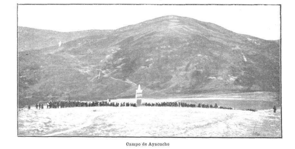El campo de batalla, tal como lo fotografió la revista Caras y Caretas en 1910.