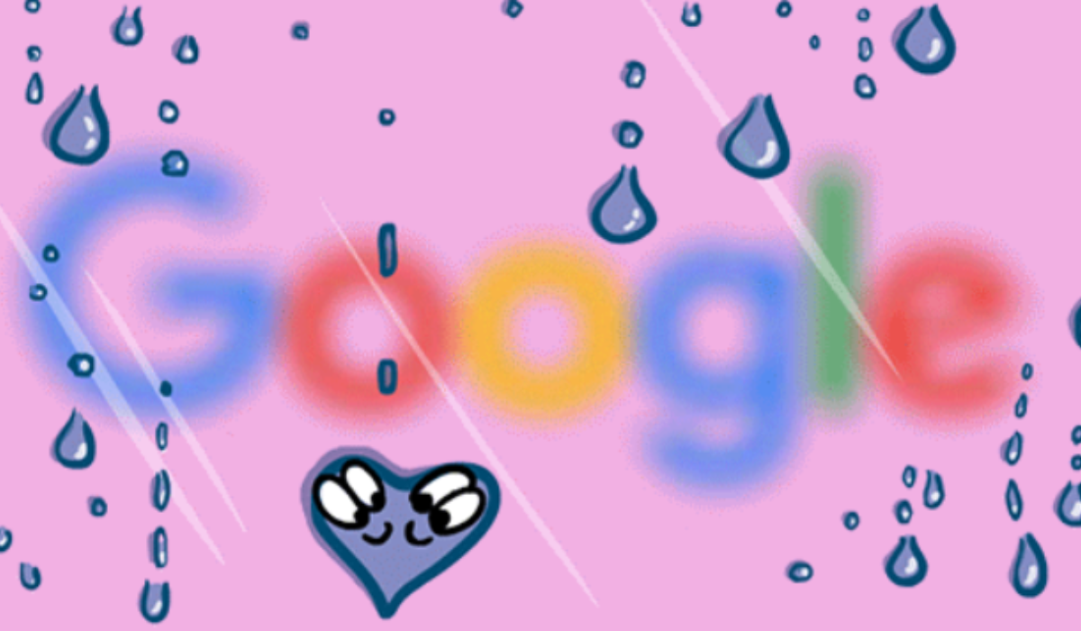 Google celebra San Valentín con un Doodle bajo la lluvia