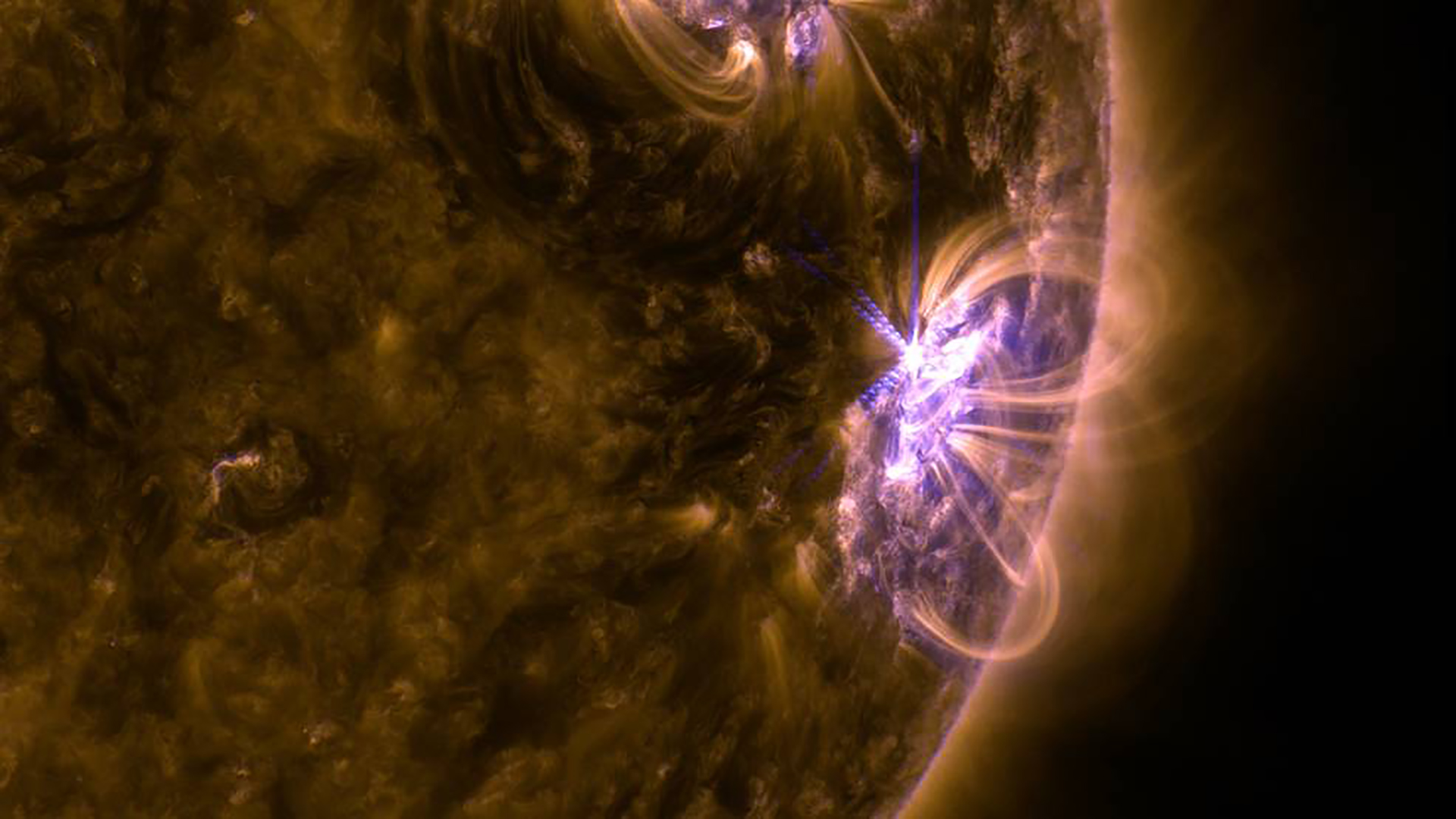 El detalle de una gran erupción solar (foto: NASA/SDO/Goddard)