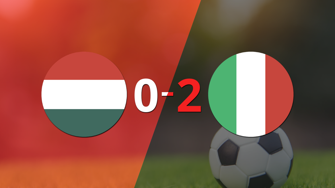 Italia fue superior y venció por dos goles a Hungría en el estadio Puskás Arena