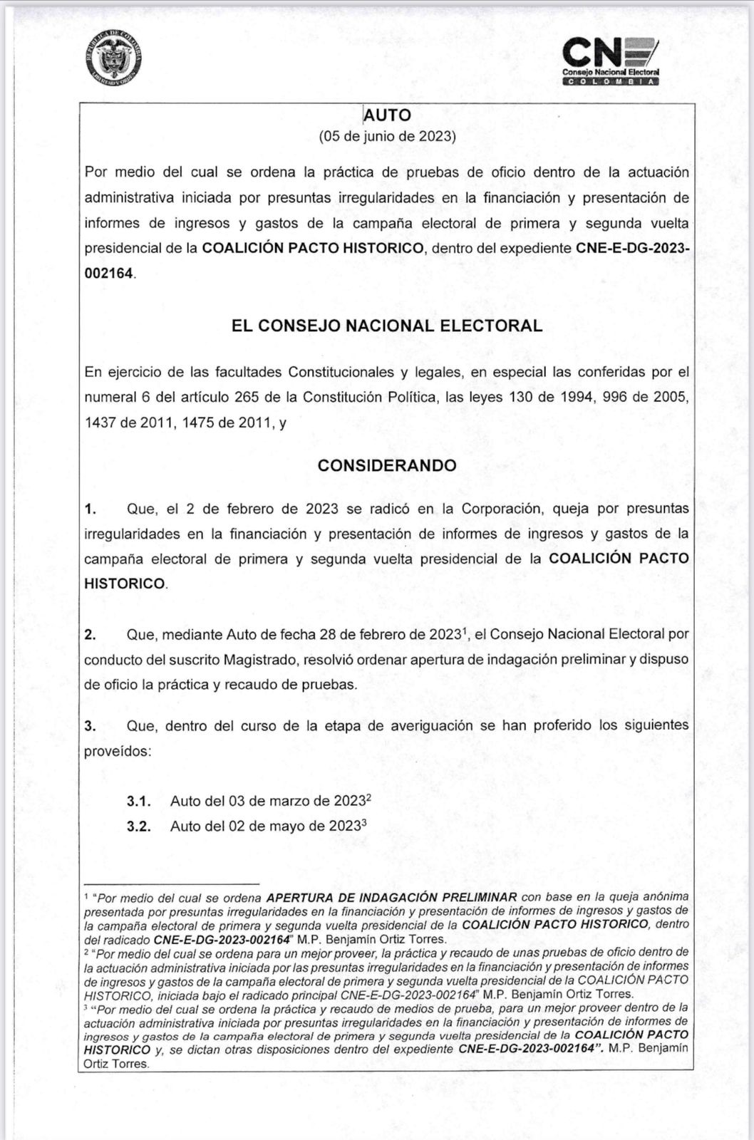 Consejo Nacional Electoral investigará las finanzas de la campaña de Gustavo Petro