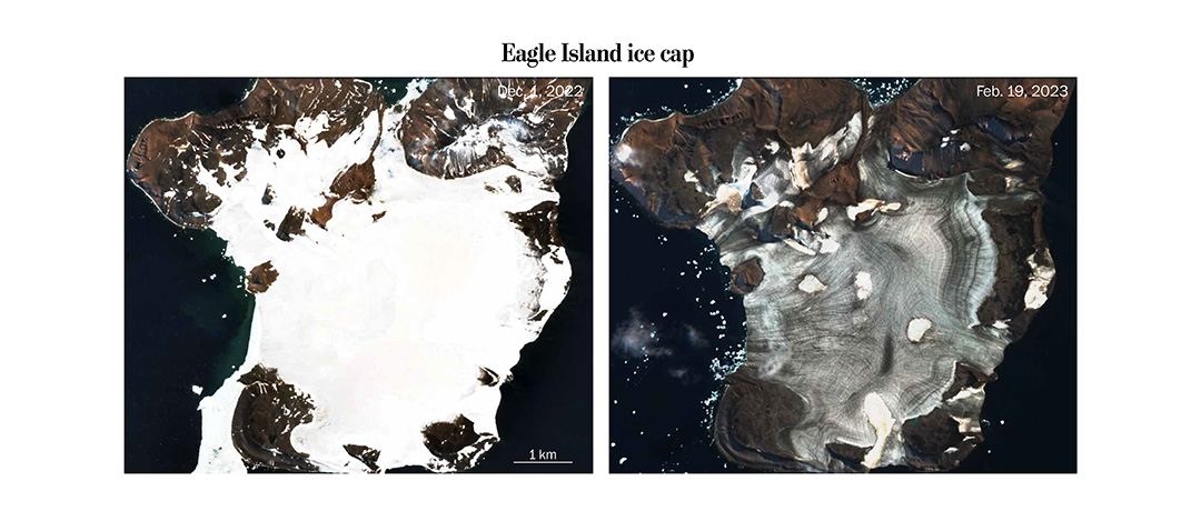 Imágenes satelitales de la isla Eagle (Washington Post)
