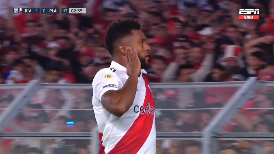 Vea el gol que Miguel Ángel Borja, anotó con River Plate