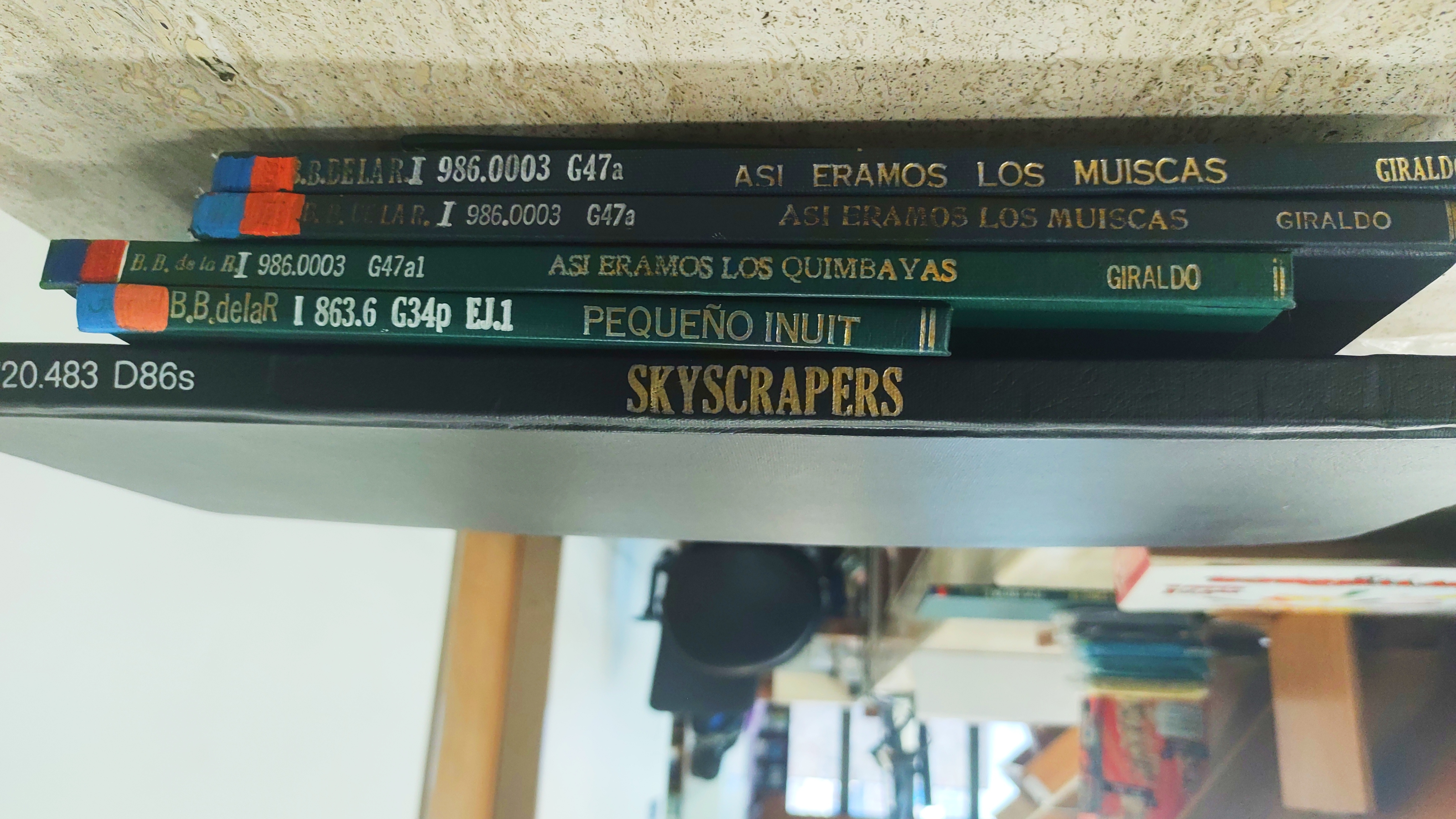 Algunos de los títulos usados en las actividades de inclusión en la Biblioteca Luis Ángel Arango. Foto: Andrea Pérez Martínez