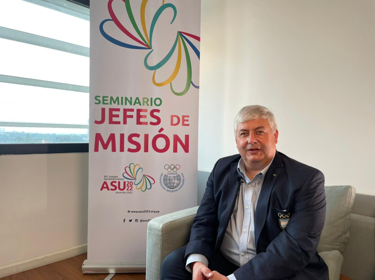 Carlos Ferrea, Jefe de Misión de la delegación argentina (Crédito: Asunción 2022)