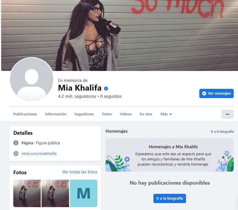 Mia Khalifa Xnxxhd - Mia Khalifa: quÃ© pasÃ³ con su cuenta de Facebook y por quÃ© la dieron por  muerta - Infobae