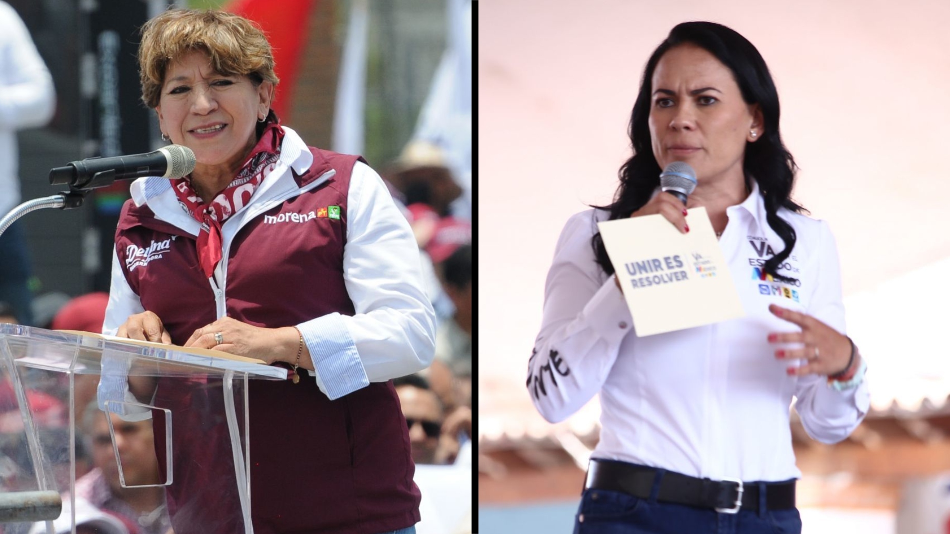 Delfina Gómez y Alejandra del Moral compiten por ser la primera gobernadora del Edomex.  (Cuartoscuro)