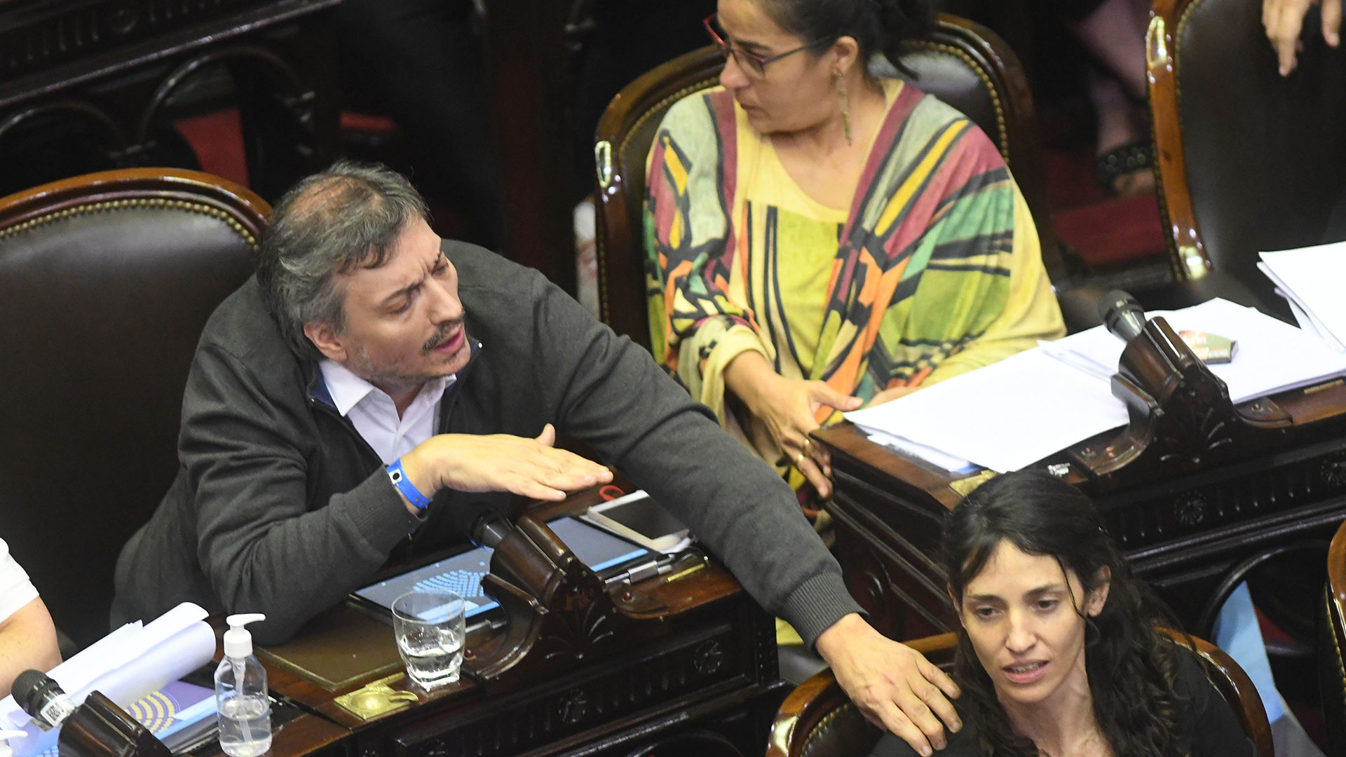 Máximo Kirchner durante la sesión en la que se trató el Presupuesto 2022