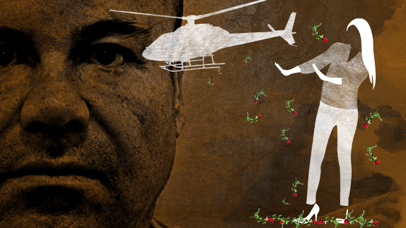 En una ocasión, "el Chapo" le arrojó cientos de flores desde una aeronave (Infobae)