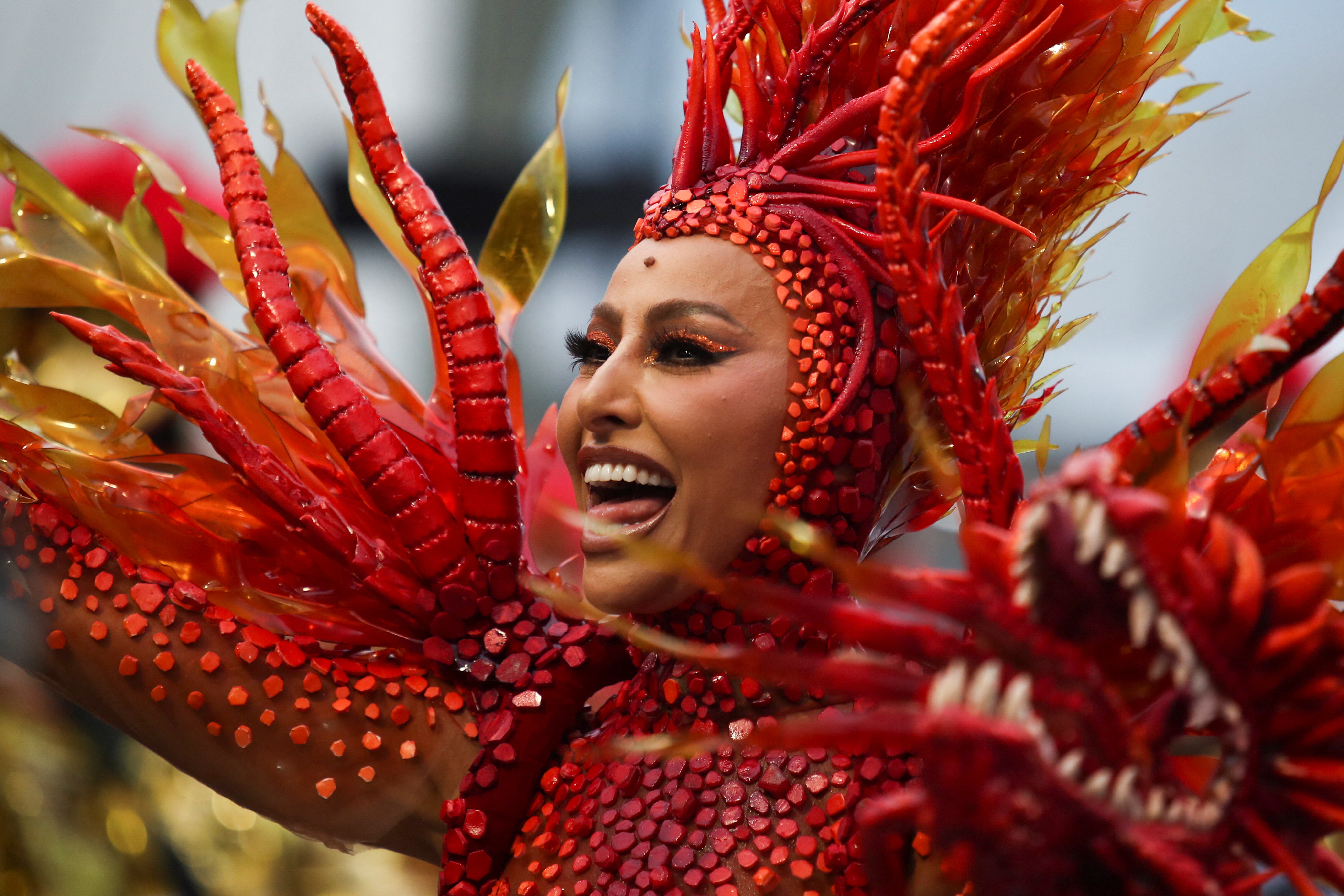 Primera noche del desfile de Carnaval en el Sambódromo Anhembi en Sao Paulo, Brasil 18 de febrero de 2023. REUTERS/Carla Carniel