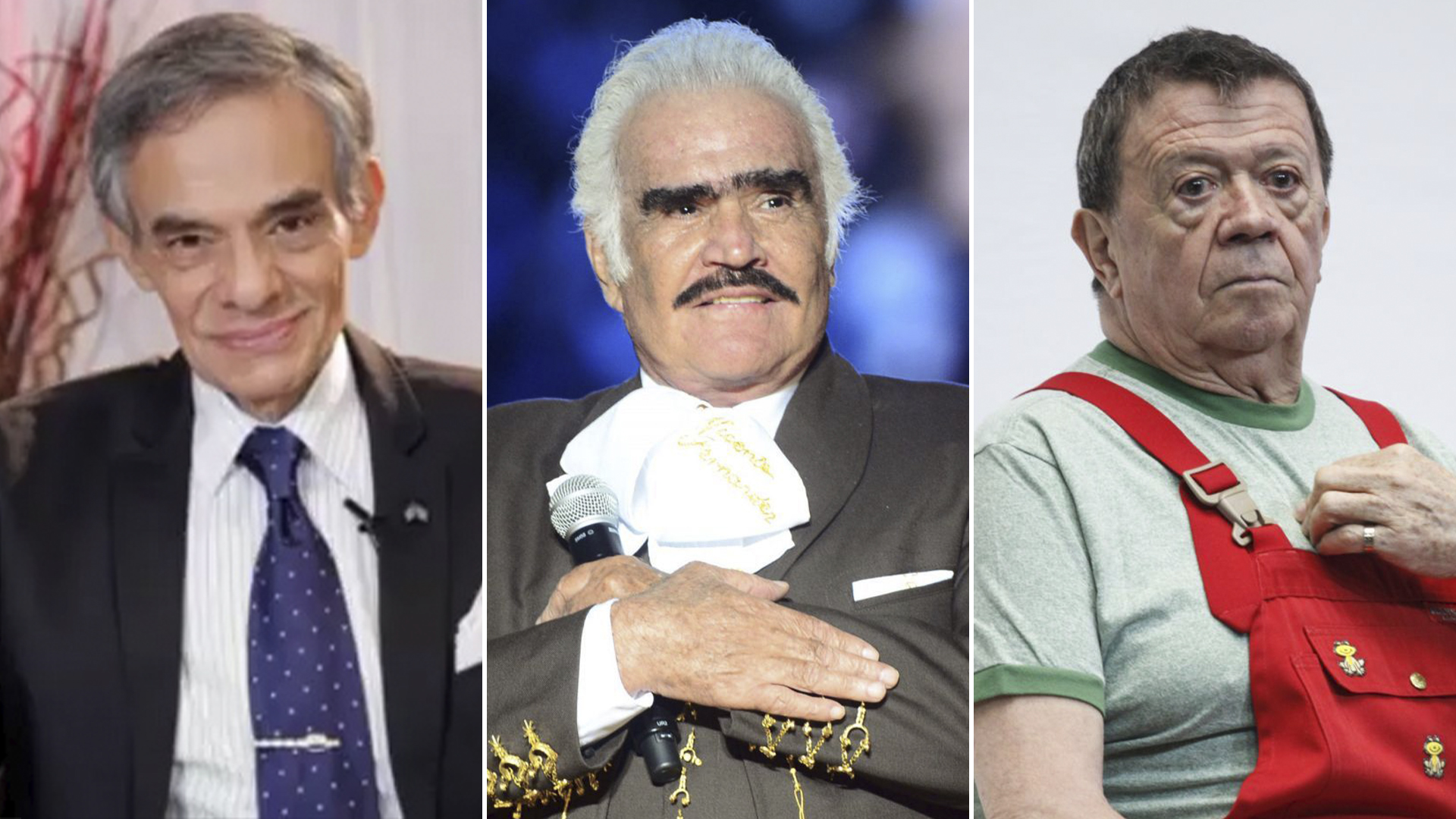 Cómo se veían de jóvenes José José, Chabelo y Vicente Fernández - Infobae