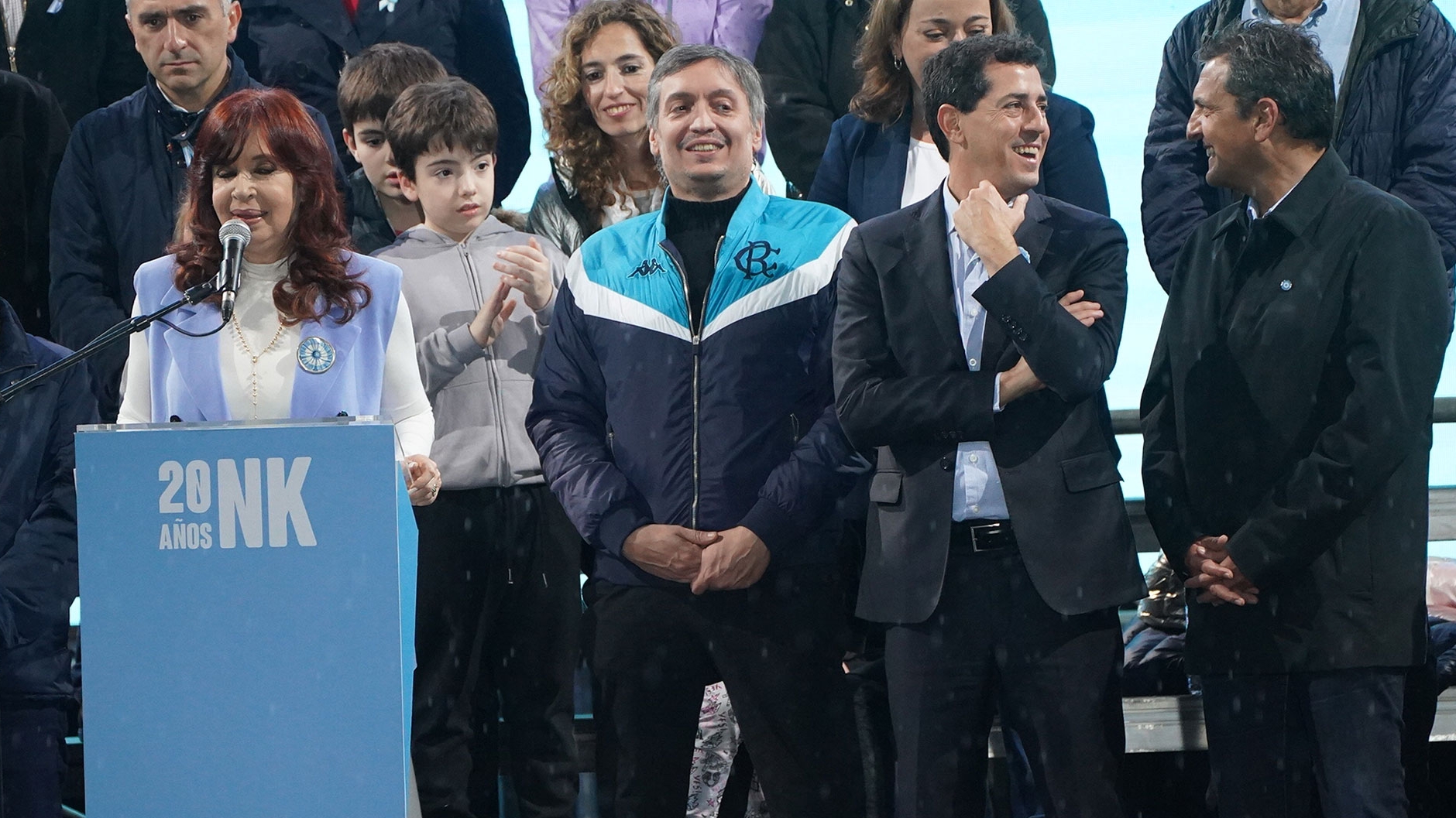 Cristina Kirchner relies on her son Máximo for the Buenos Aires army.  The candidates that she could anoint are the ministers Sergio Massa and Wado de Pedro.  Photo: Franco Fafasuli
