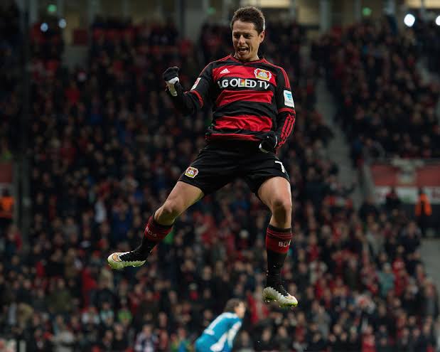 Javier „Chicharito“ Hernandez bei Bayer Leverkusen. Foto: @bayer04_es