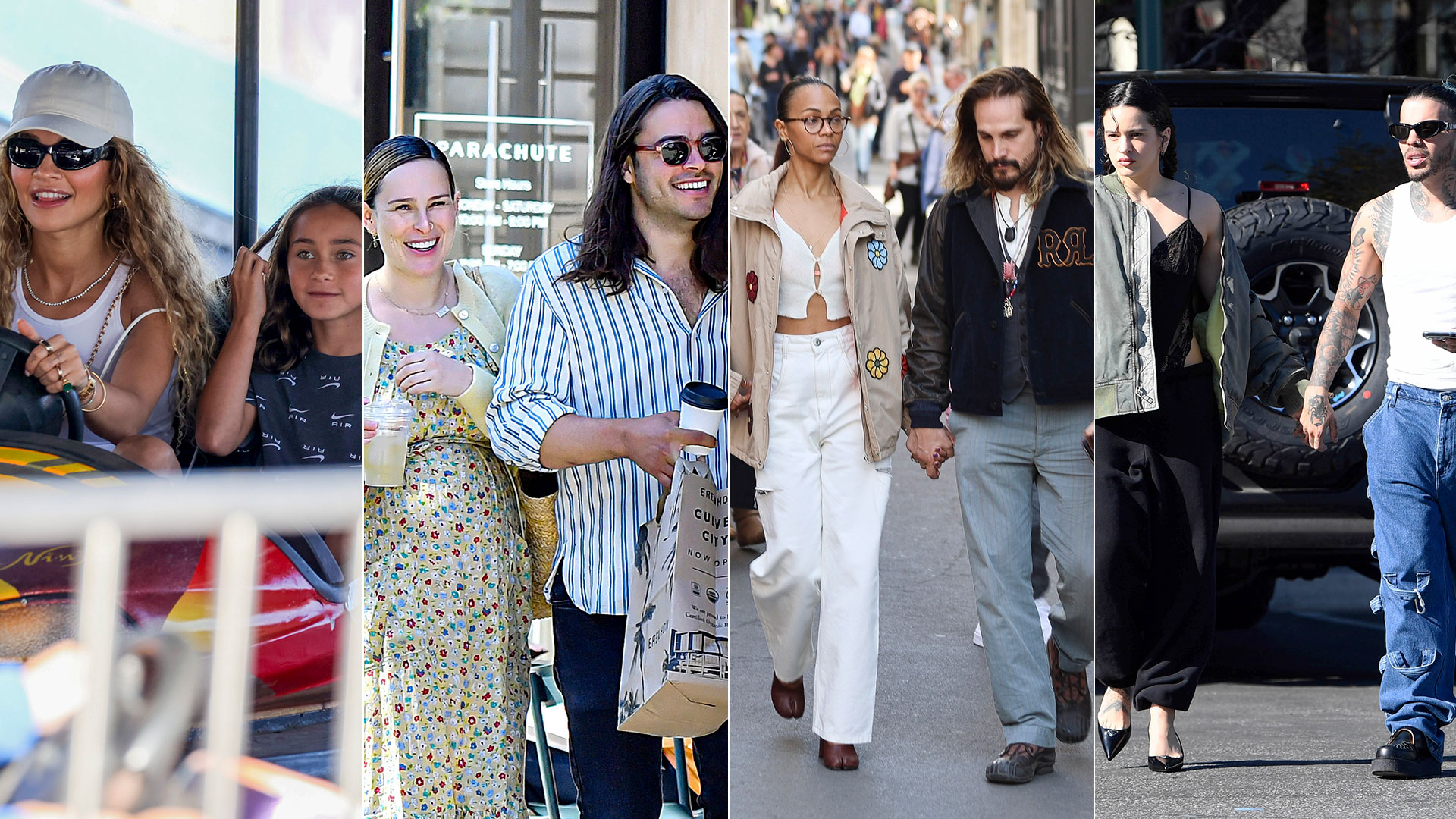 Rita Ora disfrutó de un parque de diversiones junto a su familia, Zoe Saldana y Marco Perego viajaron a París: celebrities en un click