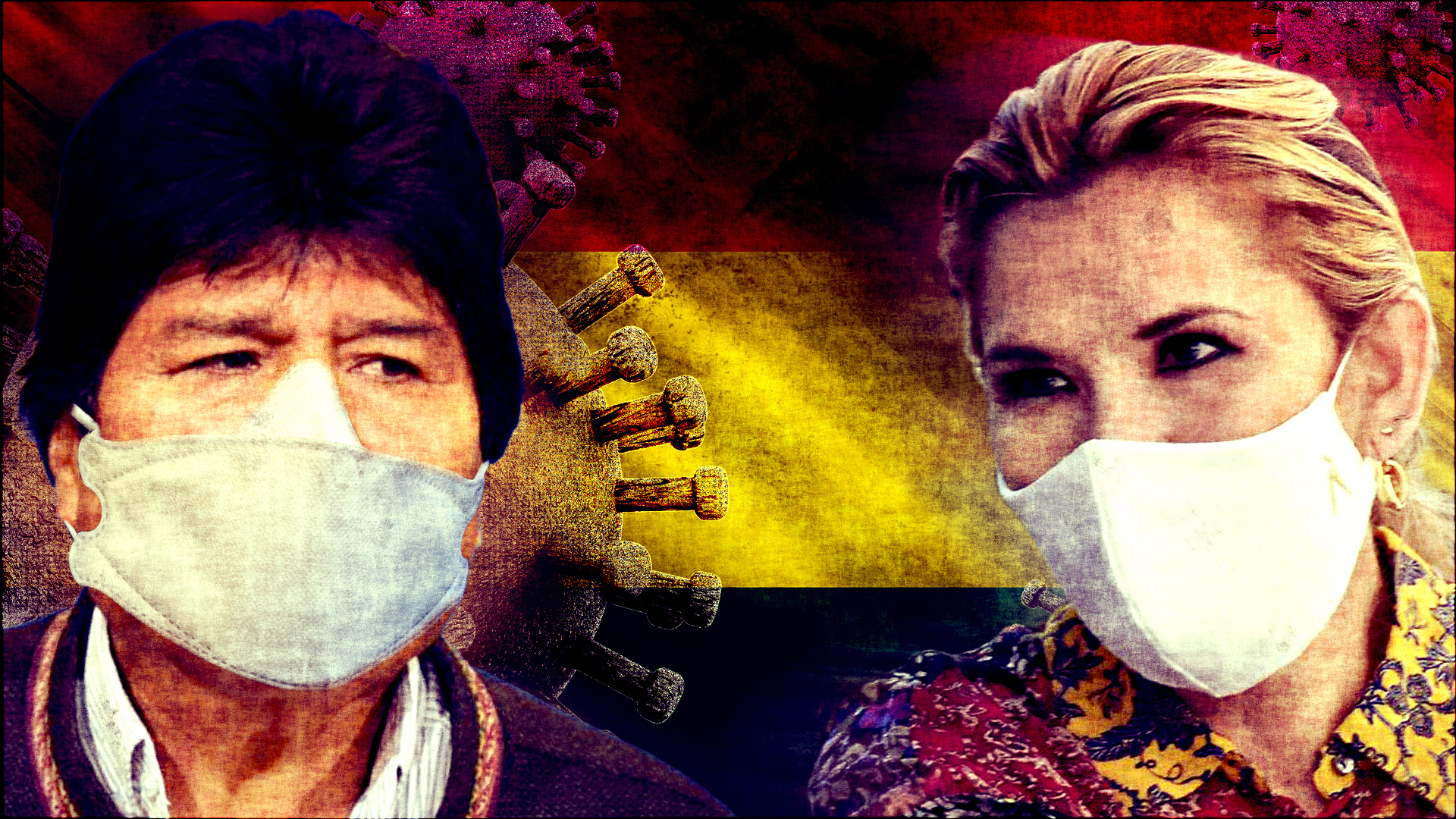 Evo Morales y Jeanine Añez