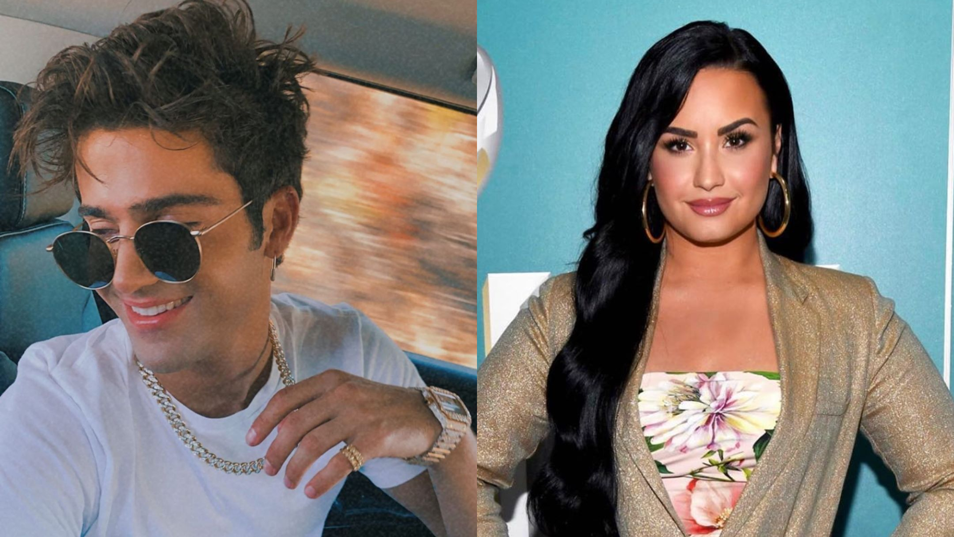 El actor afirma que es acosado por seguidores de Demi Lovato y sostiene su versión sobre su ruptura (Foto: Instagram @maxehrich / @ddlovato)