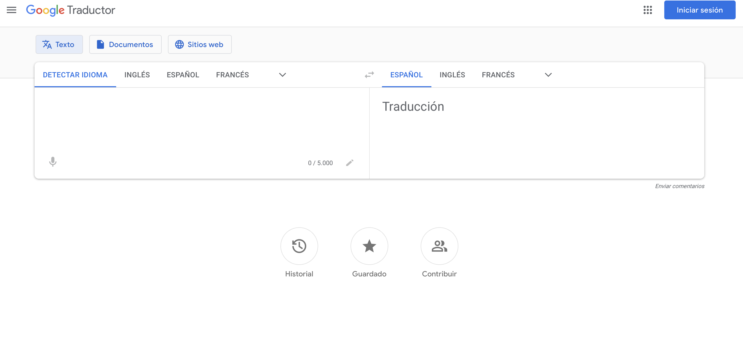 Traductor de Google. (foto: Google)