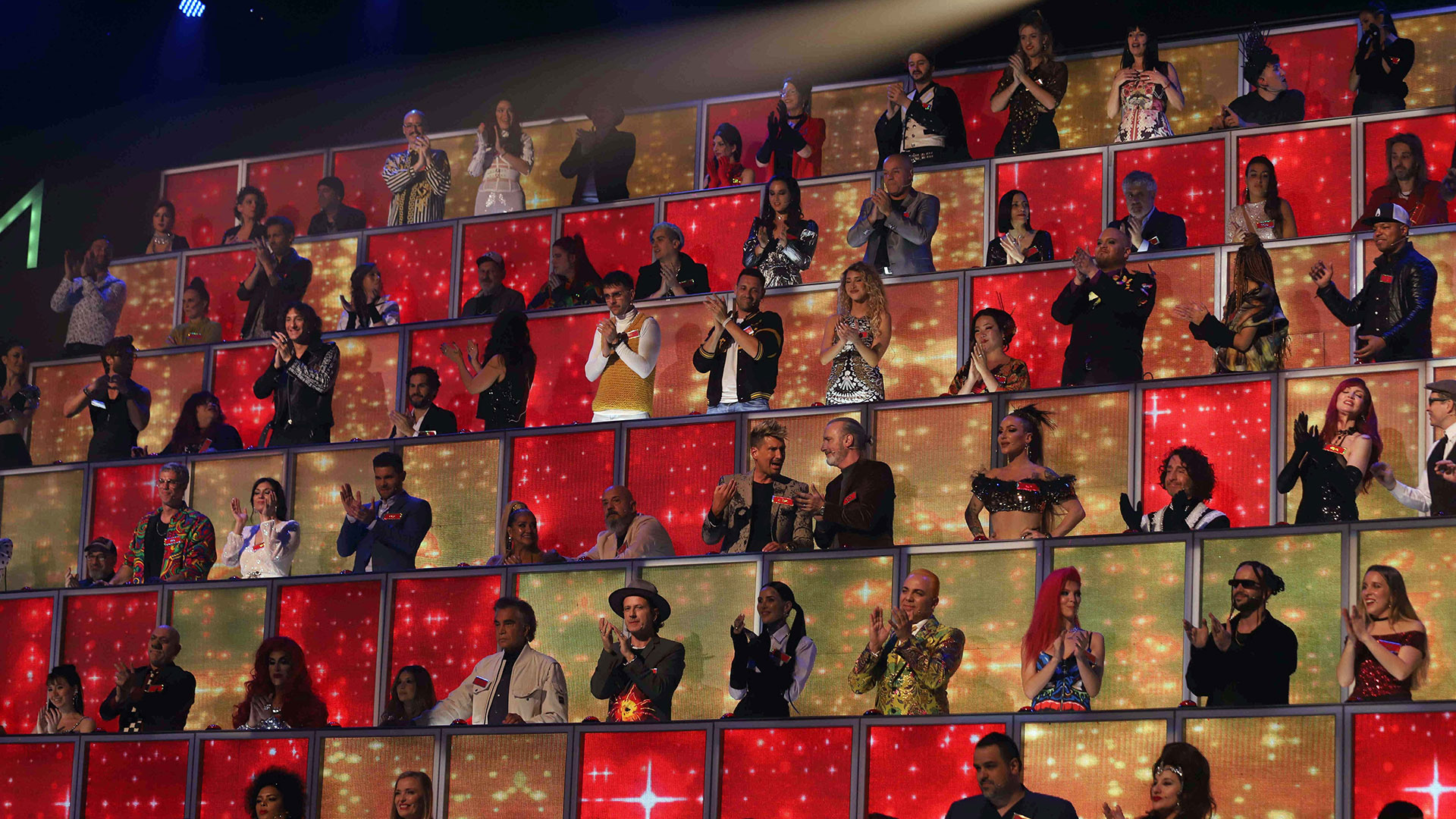 The part of the panel where the 100 jury members in each installment of Canta Conmigo Now are located (Photos: Ramiro Souto)