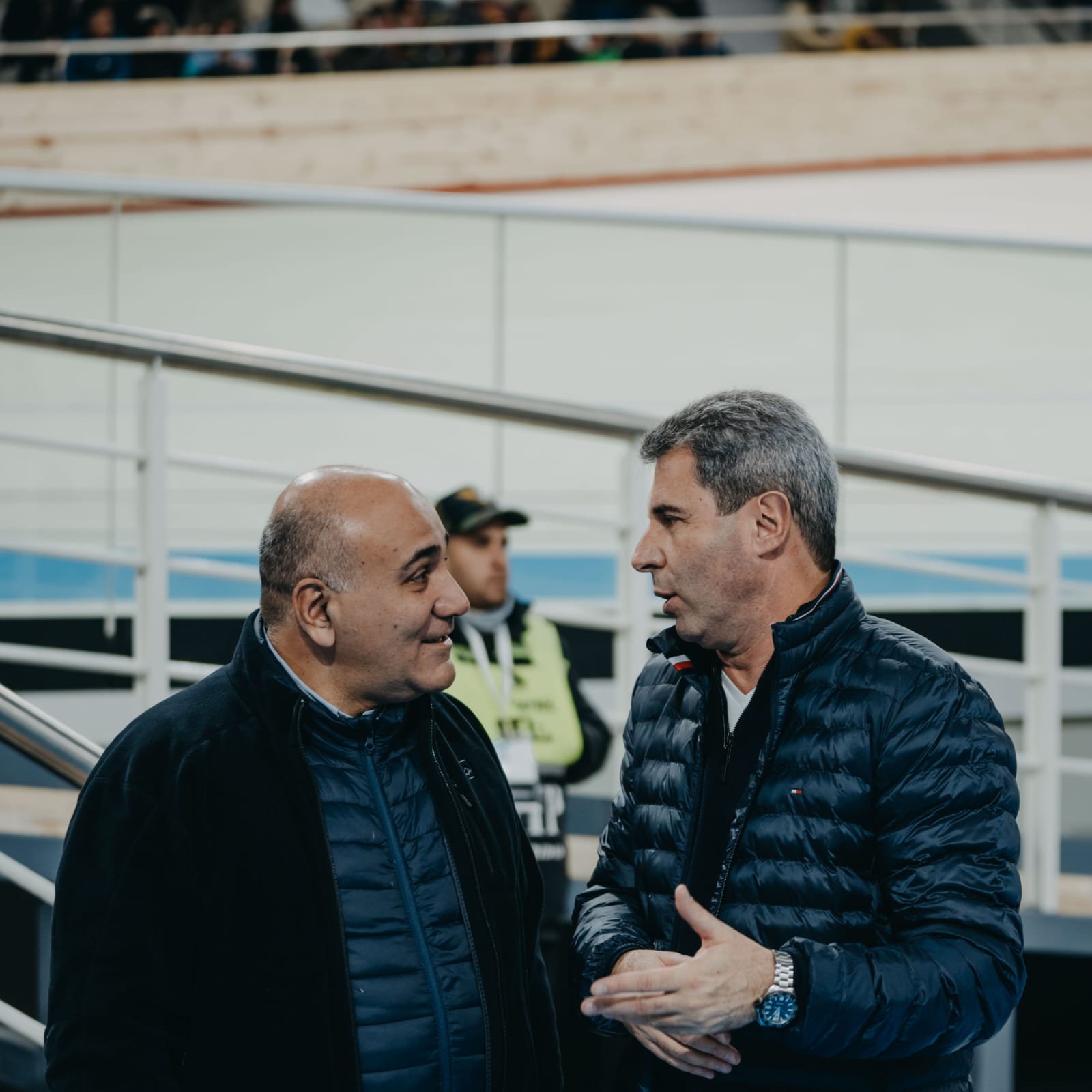 Manzur y Uñac se reunieron en el velódromo y estadio multipropósito Vicente Alejo Chancay