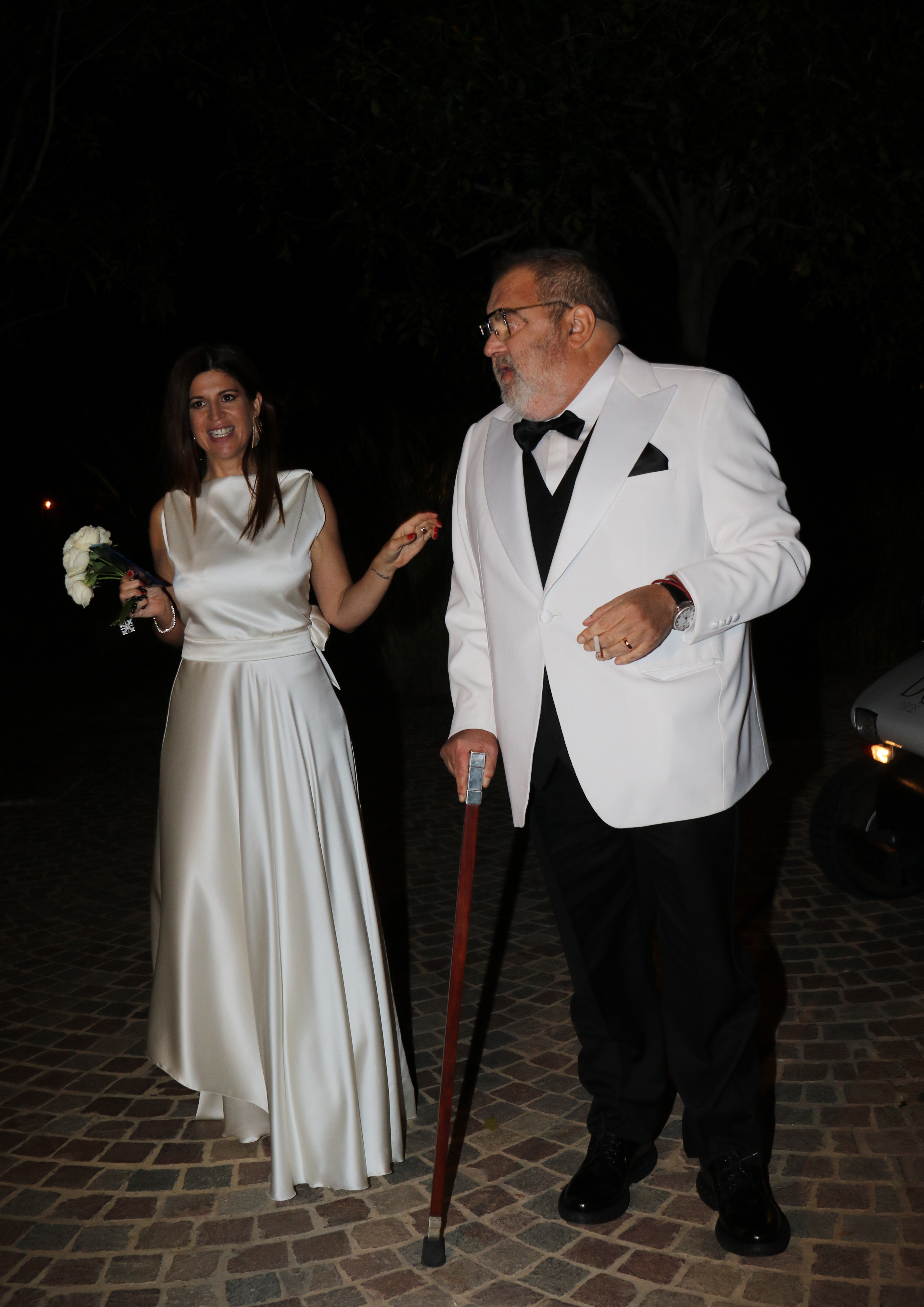 Elba y Jorge al llegar a la recepción