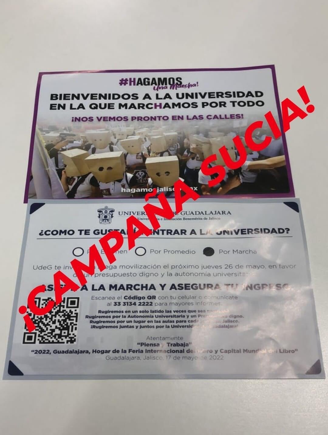 El rector de la UdeG señaló una "campaña sucia" en contra de la megamarcha convocada para el 26 de mayo (Foto: Twitter@rvillanueval)